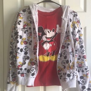 Mickey Mouse t-shirt and hoodie set